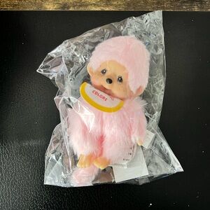 Pink Monchhichi Plush Bag Charm/ Keychain